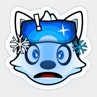 Shocked Skier Alaskan Malamute Brook Sticker